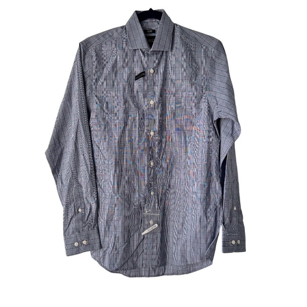 Kenneth Cole AWARENESS‎ Dress Shirt Non-Iron Slim Fit Plaid Check 14 1/2 32/33